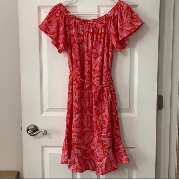 Ladies Merona Dress Pink & White, Sz XL - Picture 1 of 4